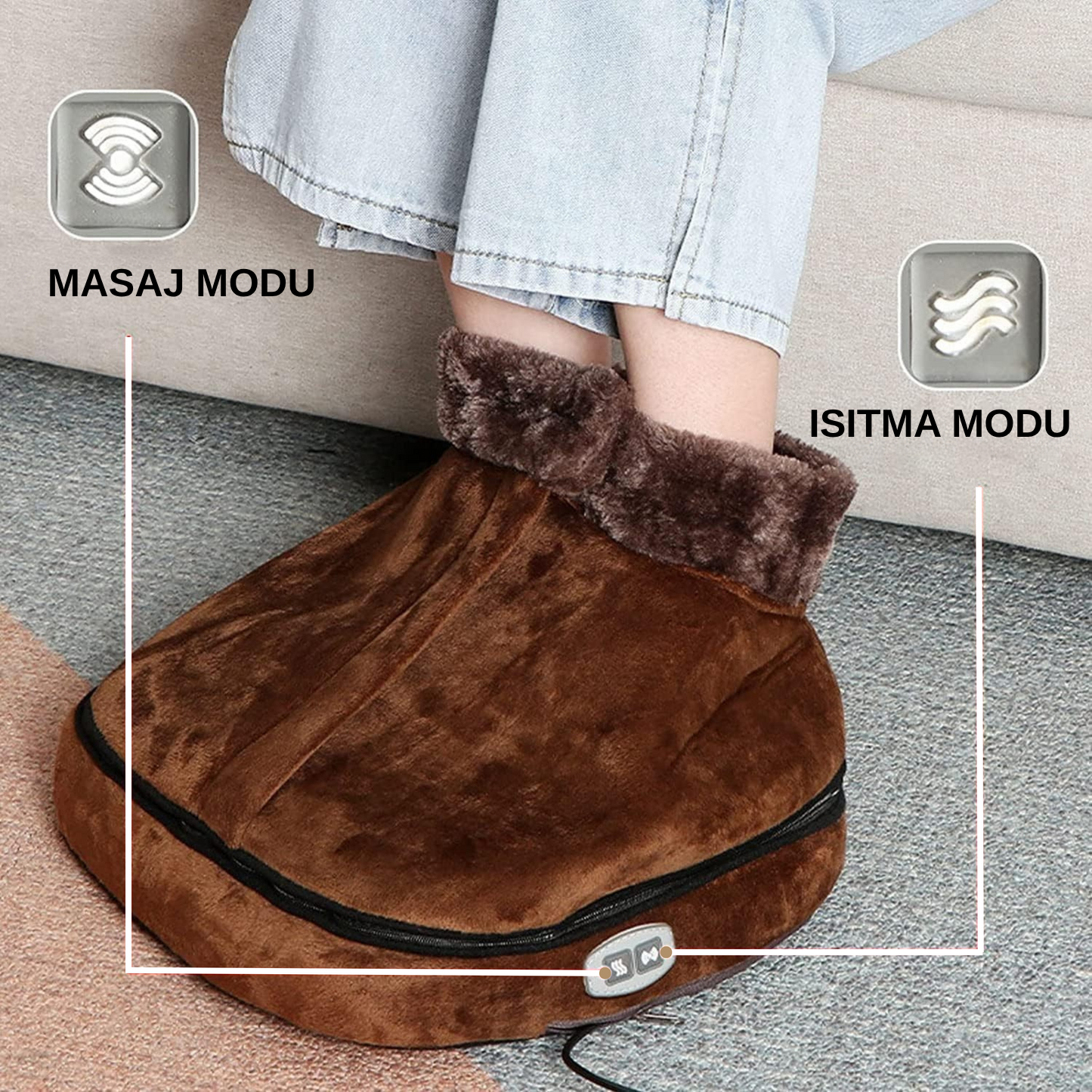 Elektrikli ve Titreşimli Ayak Isıtıcı